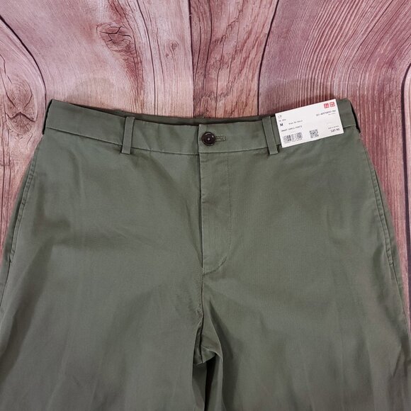 NWT Uniqlo Mens Size Medium Smart Ankle Pants Olive - Picture 3 of 15